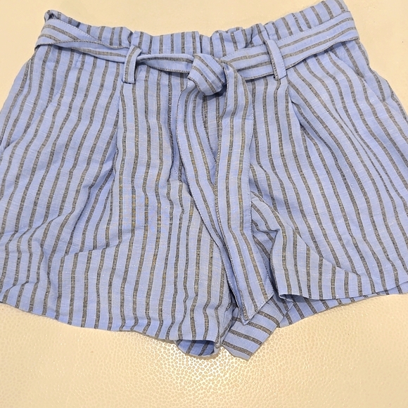 LOFT Pants - Loft Striped Blue and Grey Women's Shorts